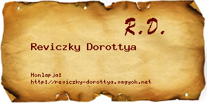 Reviczky Dorottya névjegykártya
